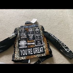 Faux Motto Jacket